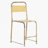 CHAIR RECYCLE METAL CREAM YELLOW - CHAIRS, STOOLS